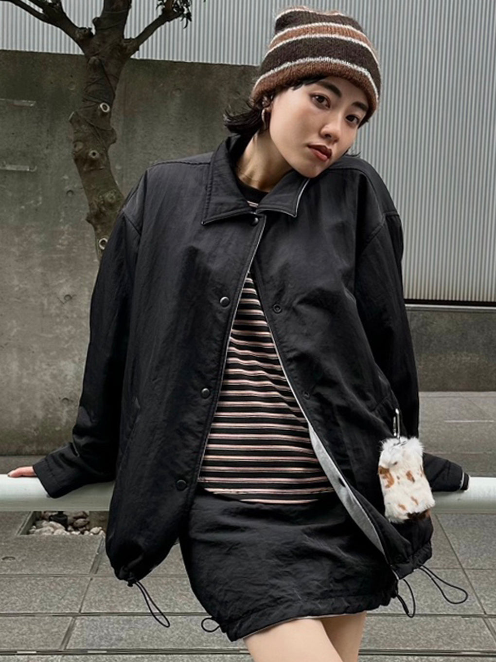 FRENCH TERRY REVERSIBLE COACH JACKET