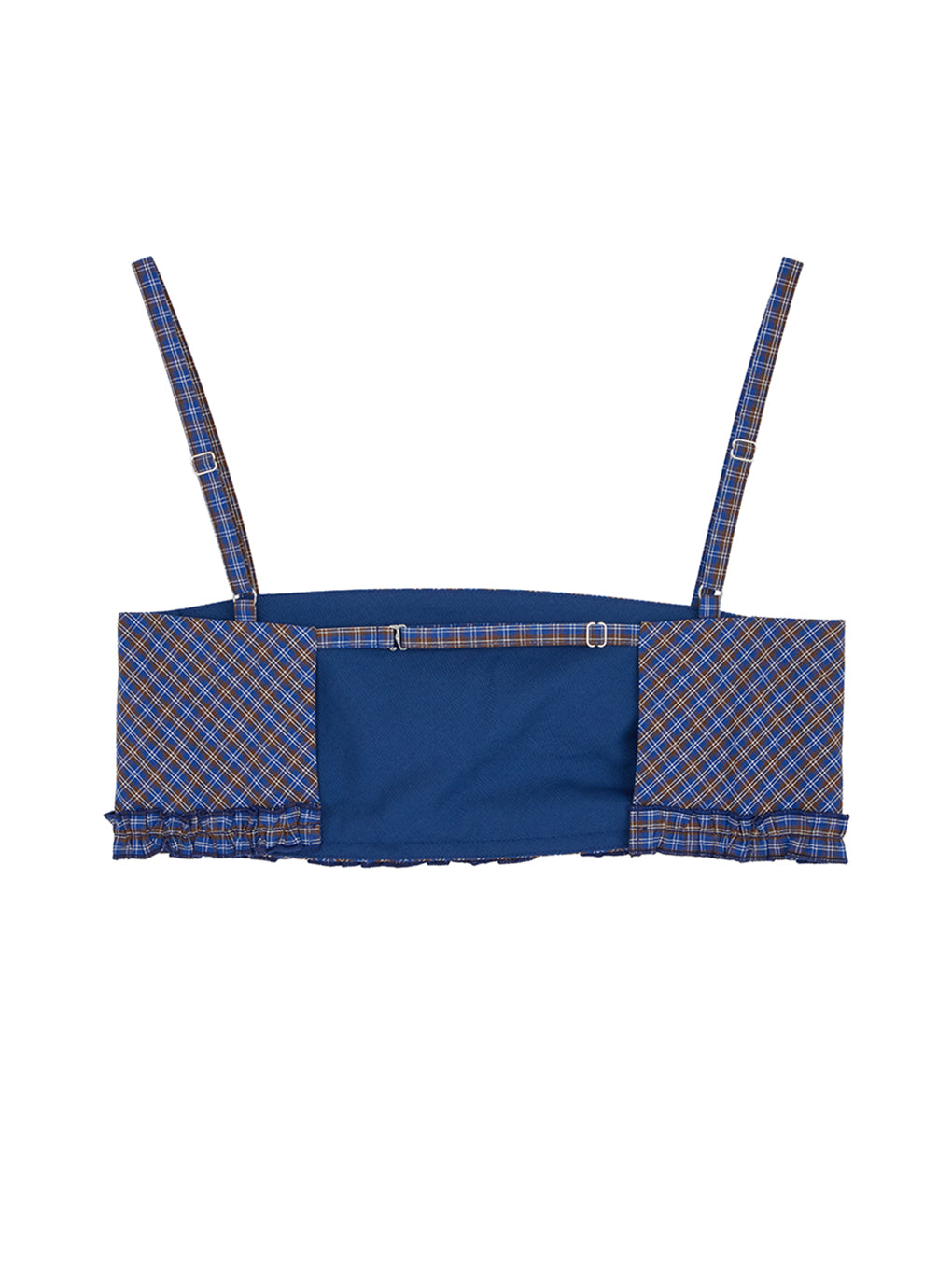 CHECK HEM FRILL BUSTIER