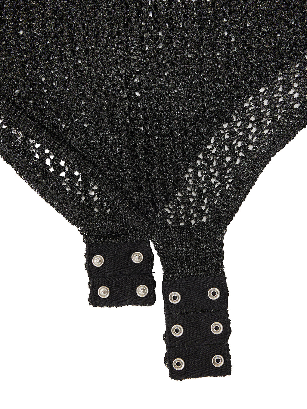 KNIT CROCHET BODYSUITE W/NECKTIE