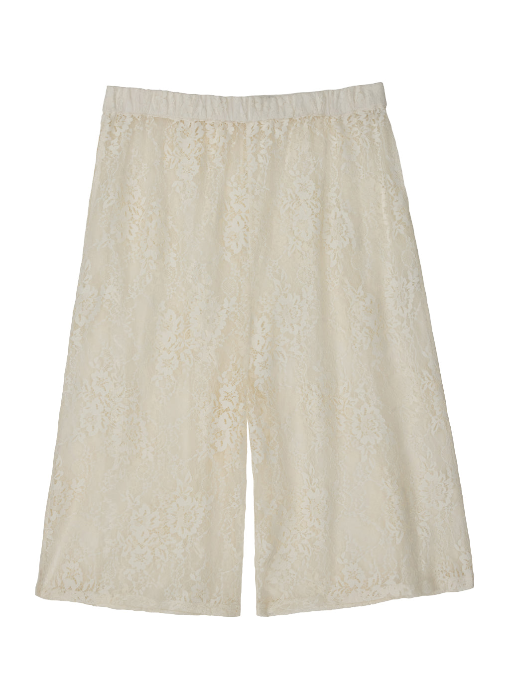 FRENCH TERRY×LACE HALF PANTS