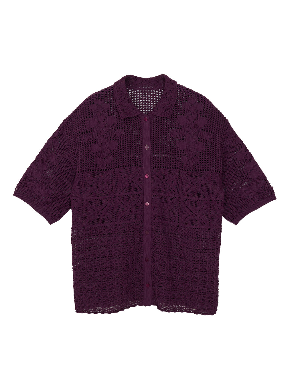 MIX PATTERN KNIT SHIRT