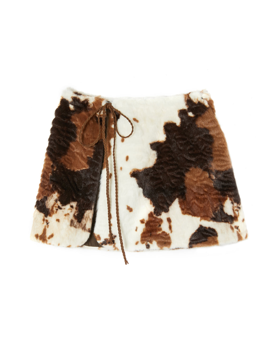 ANIMAL FUR WRAP SKIRT