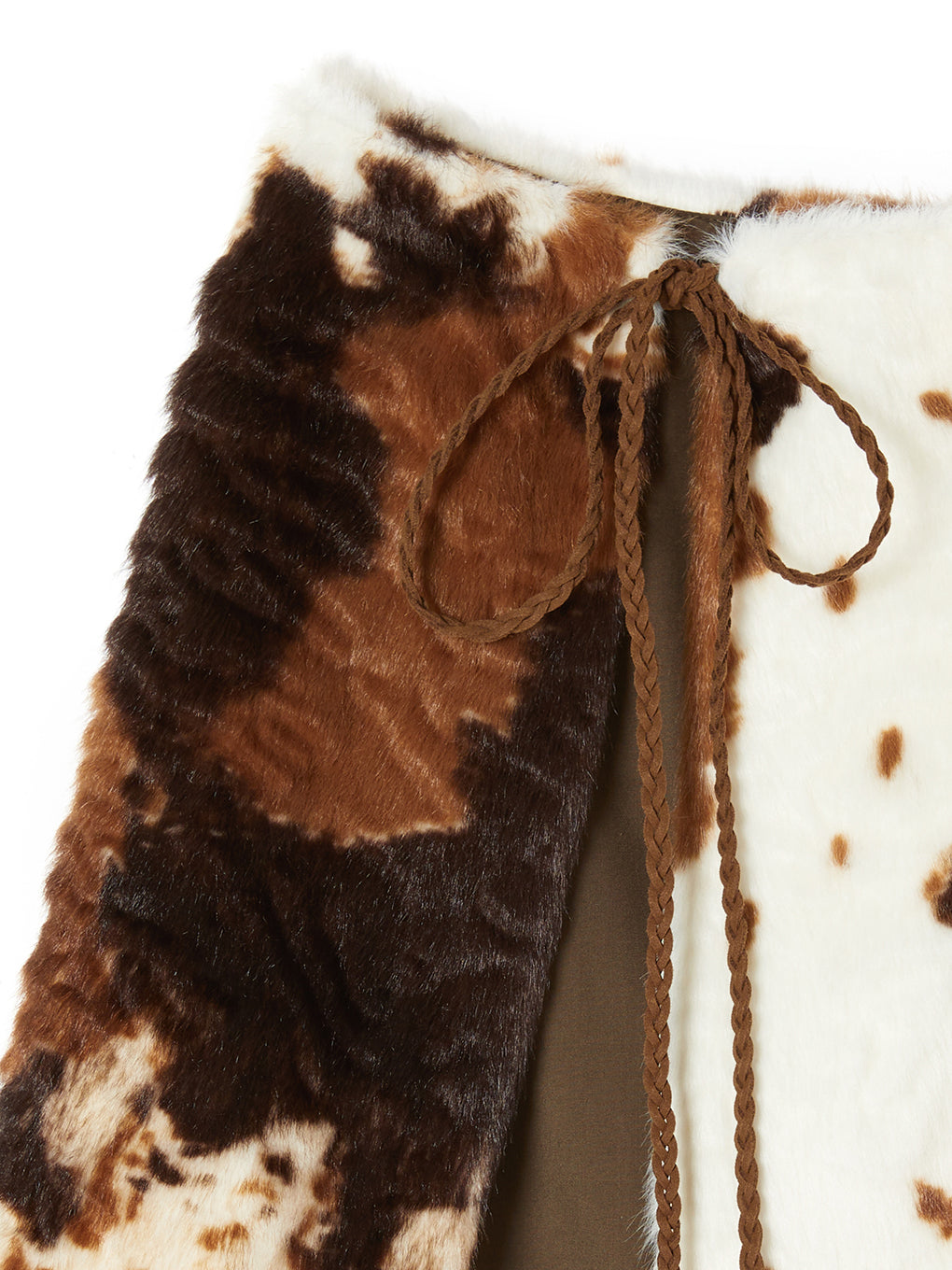ANIMAL FUR WRAP SKIRT
