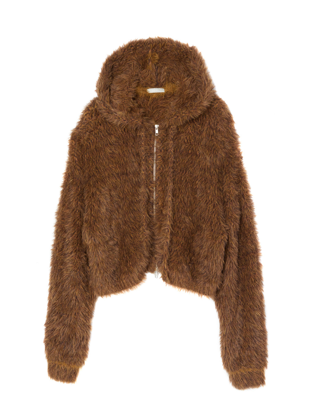 FUR KNIT ZIP HOODIE