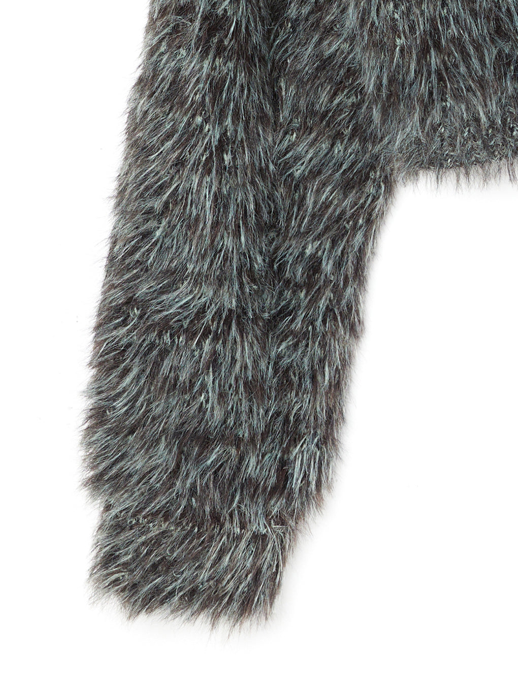 FUR KNIT ZIP HOODIE