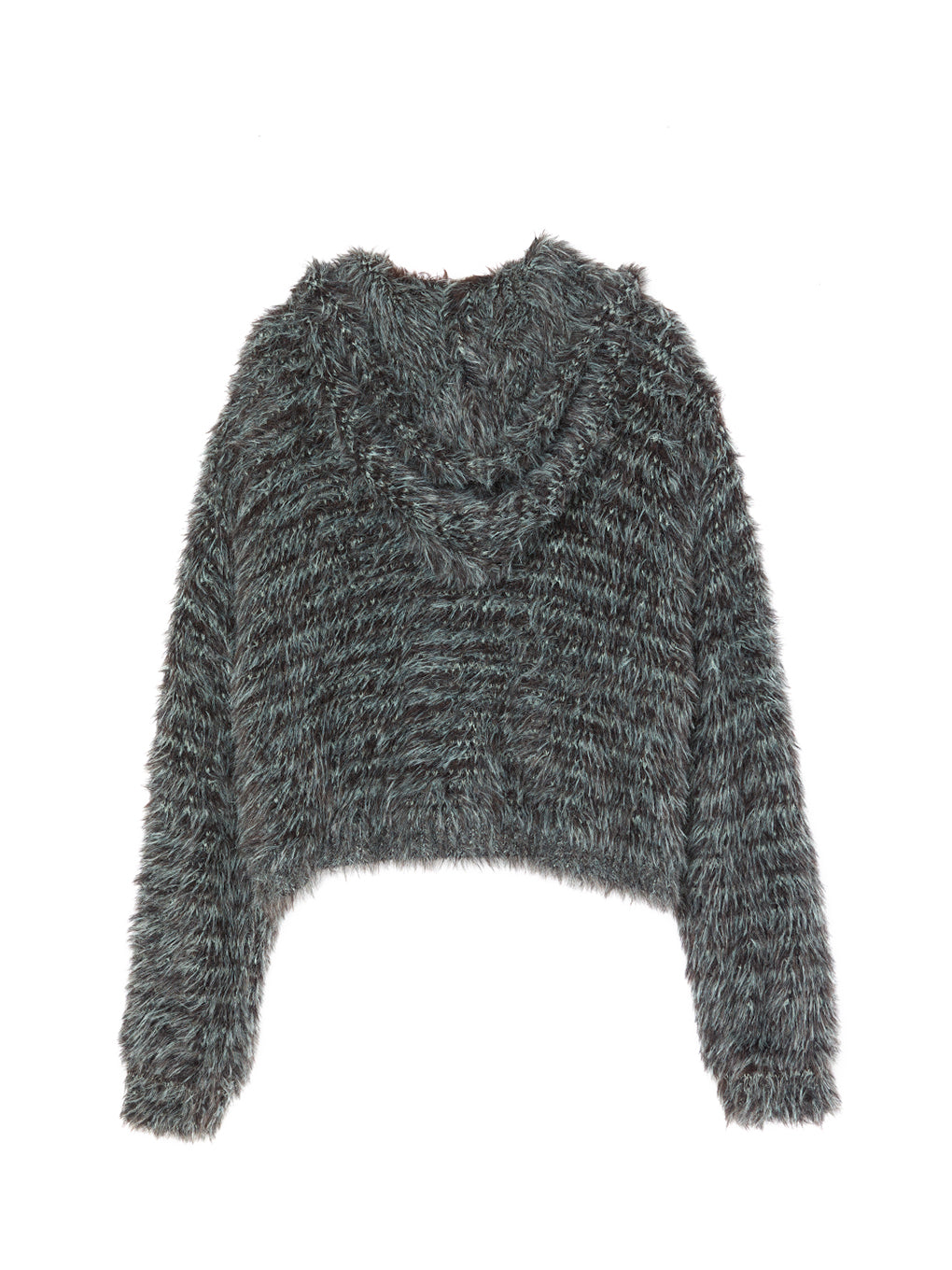 FUR KNIT ZIP HOODIE