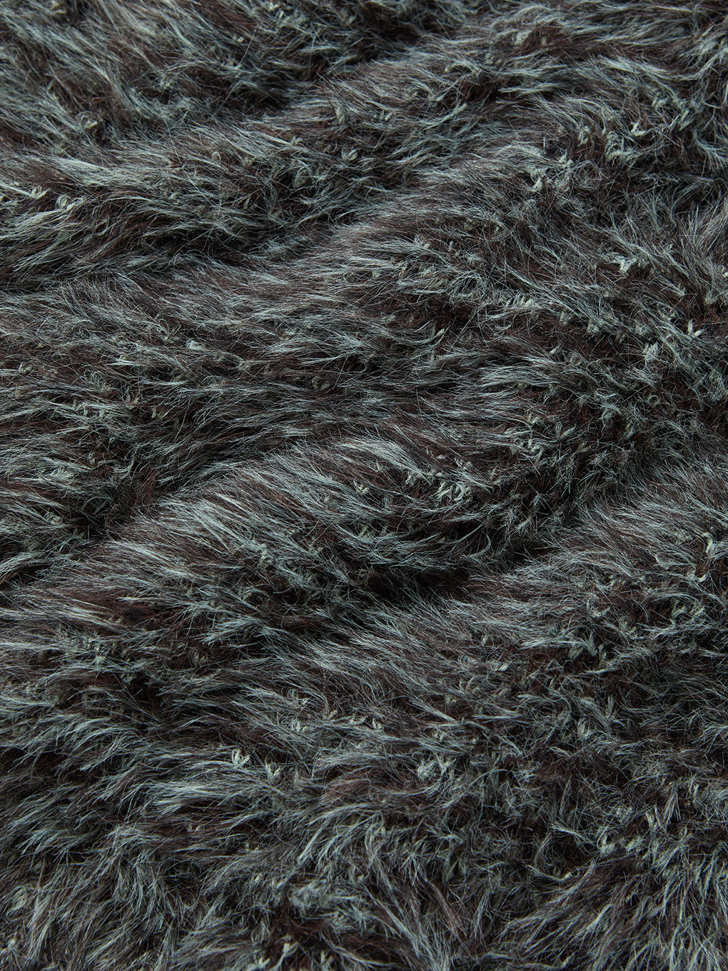 FUR KNIT ZIP HOODIE