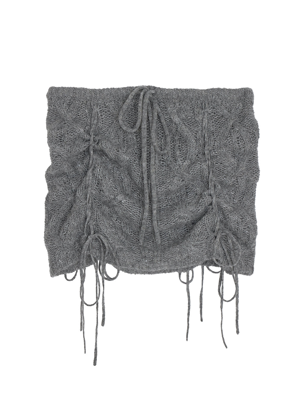 LOOSE CABLE KNIT SKIRT