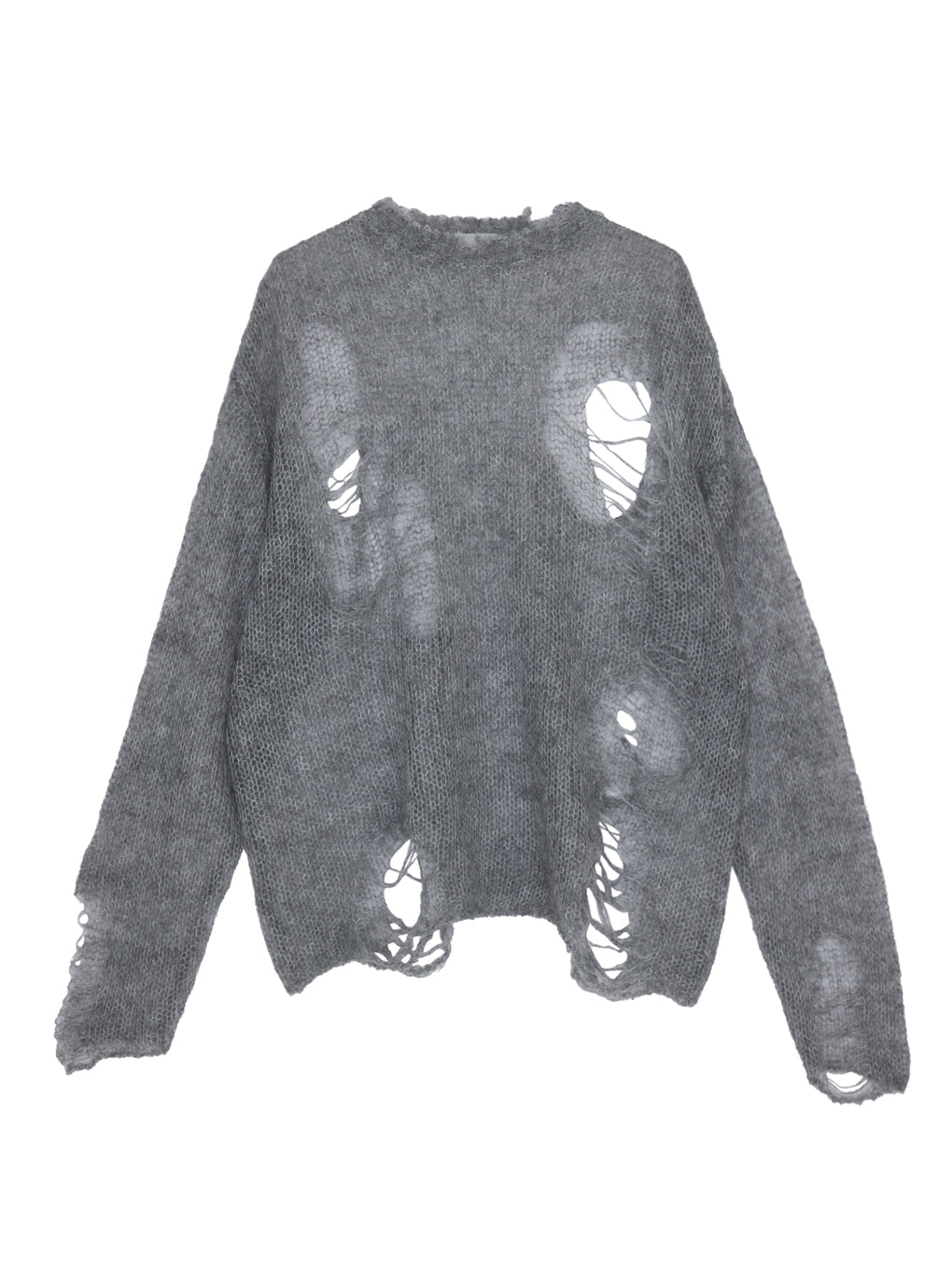RIPPED MOHAIR KNIT TOP