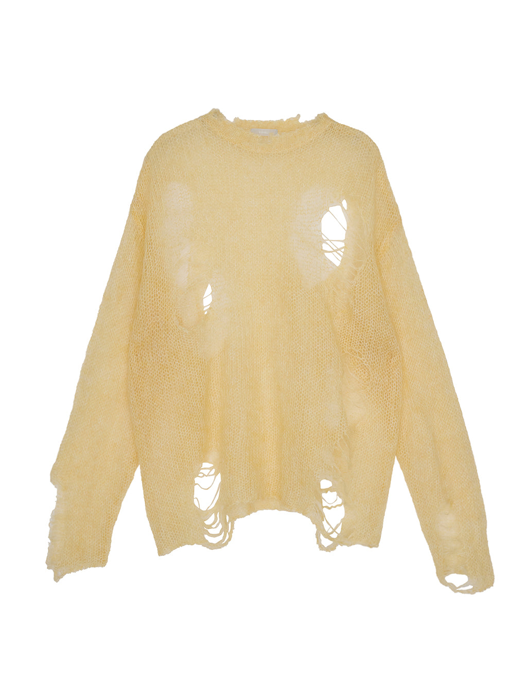 RIPPED MOHAIR KNIT TOP