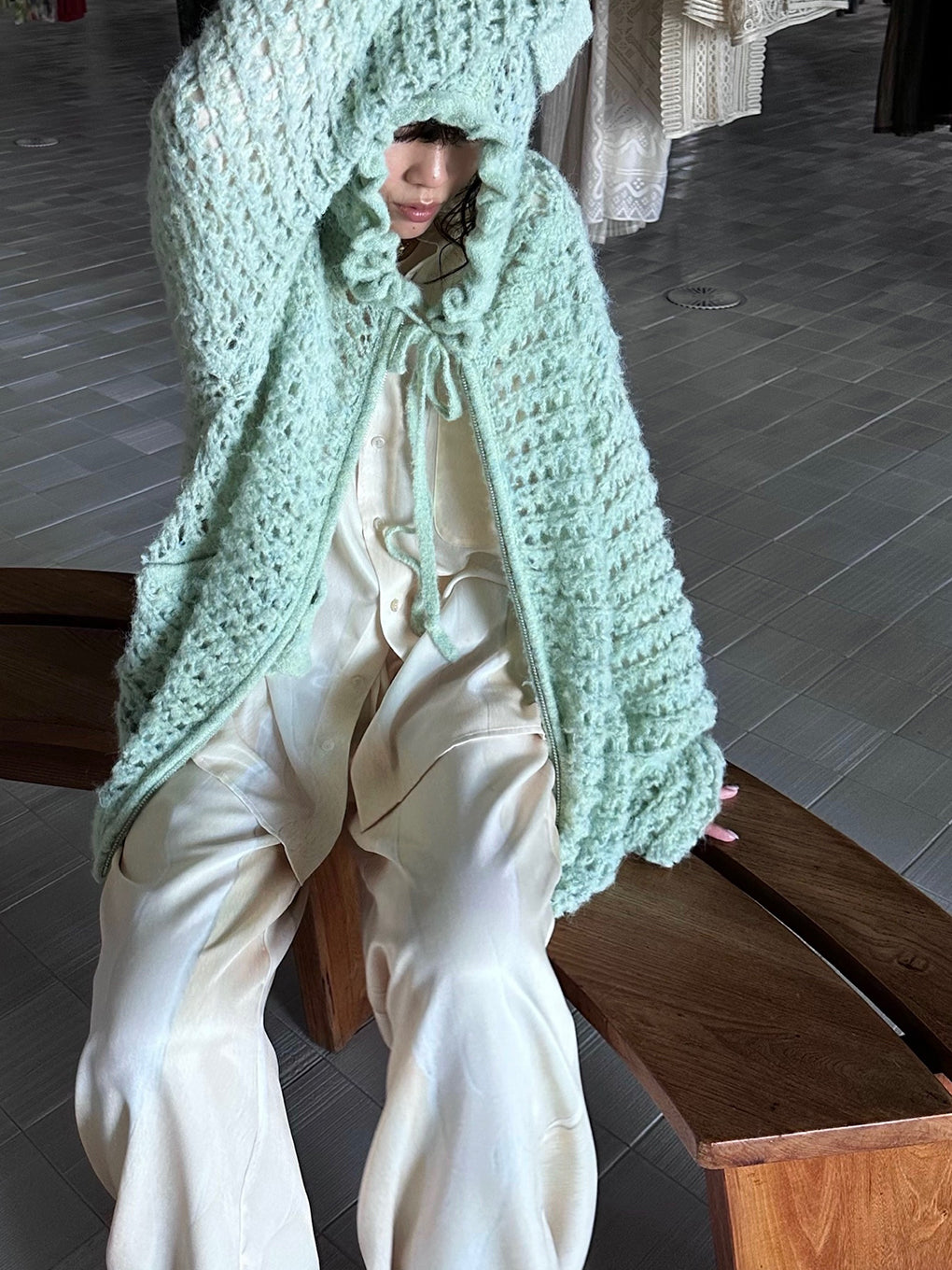 BABY KNIT HOODIE