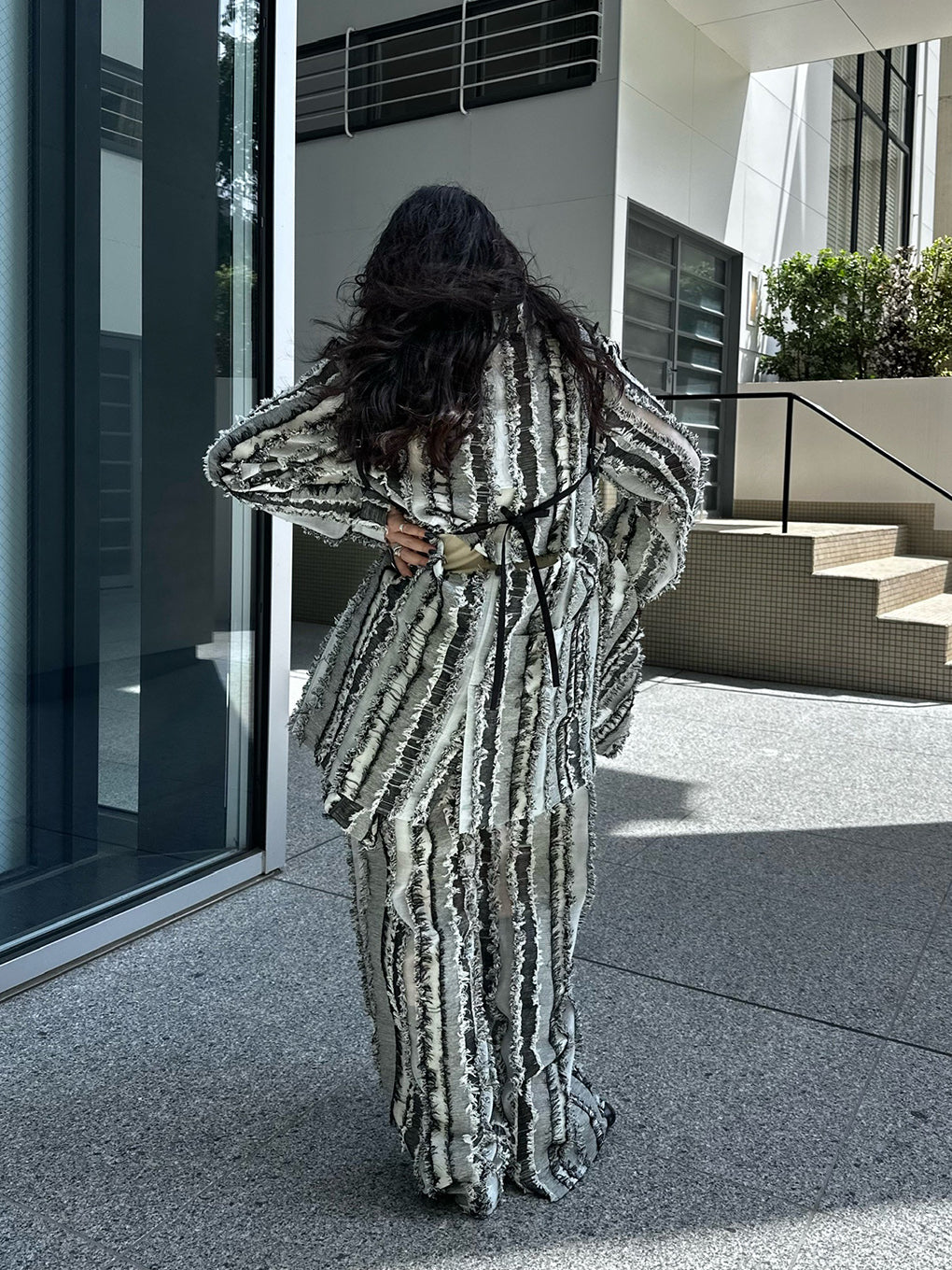 STRIPE JQ STRAIGHT PANTS