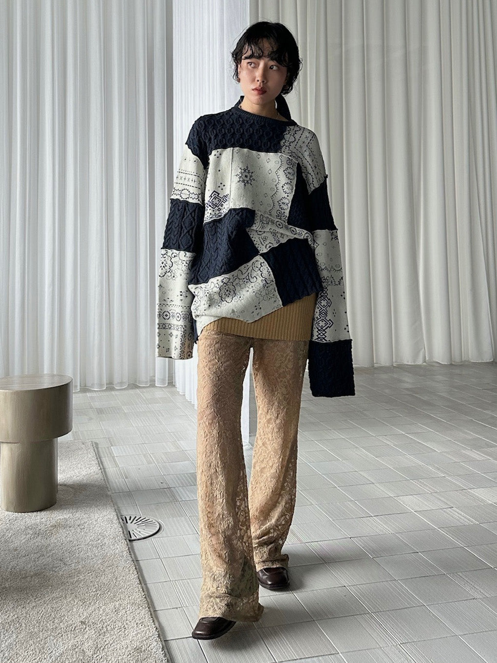PAGE2026 #3 BANDANNA KNIT TOP
