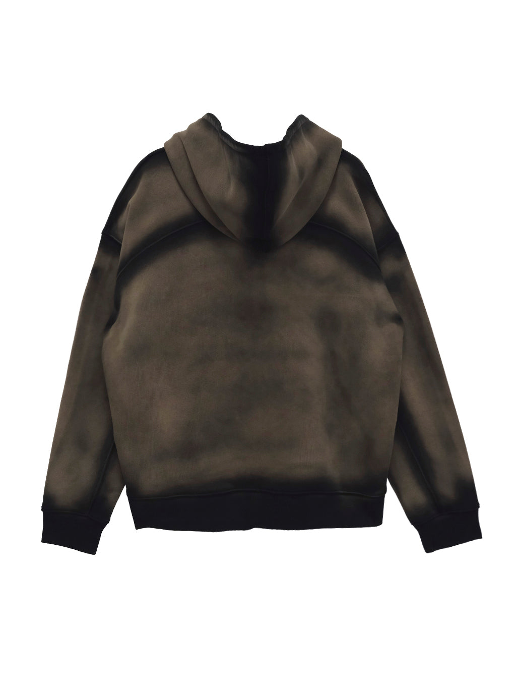 BLEACH DYE HALF ZIP HOODIE