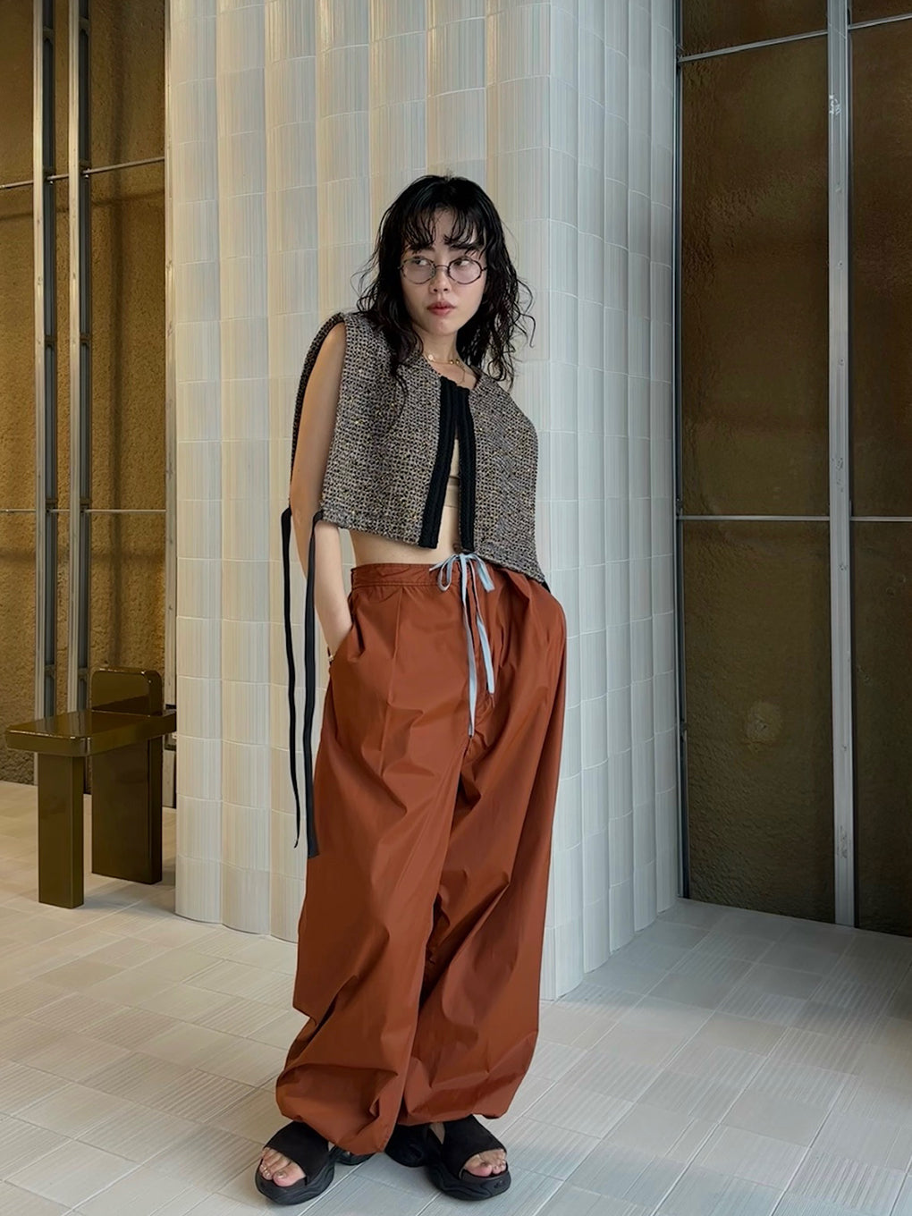 FILMY WIDE STRAIGHT PANTS