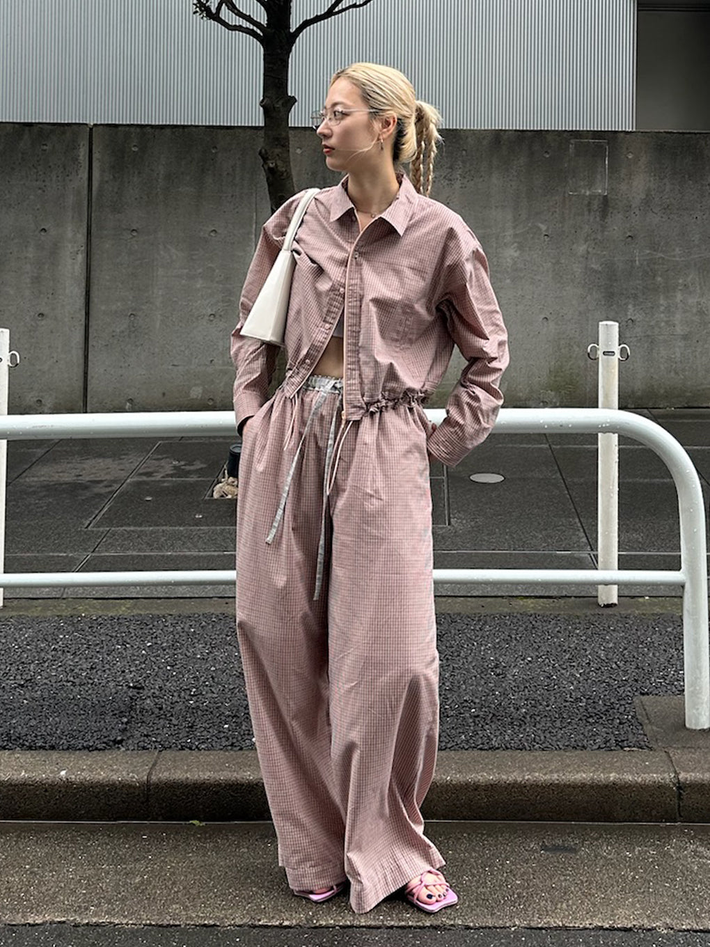 DADDY CHECK WIDE PANTS