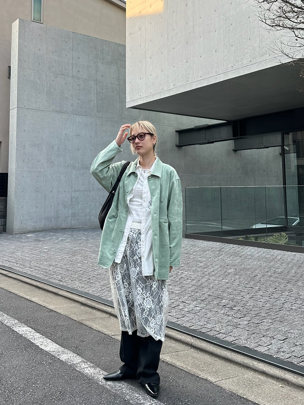 SYNTHETIC SUEDE SHIRT