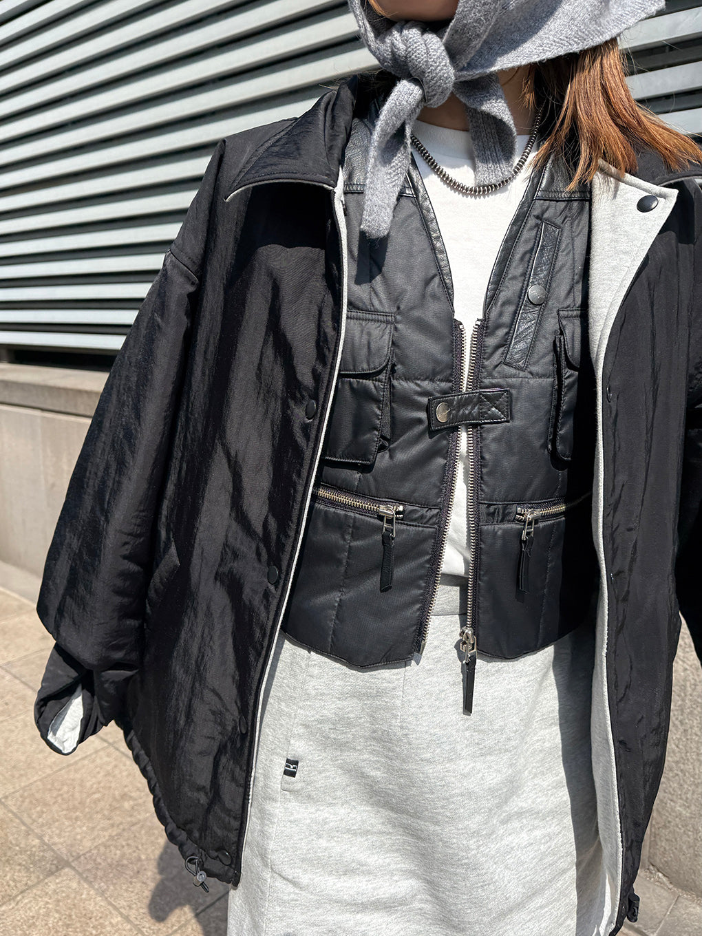FRENCH TERRY REVERSIBLE COACH JACKET