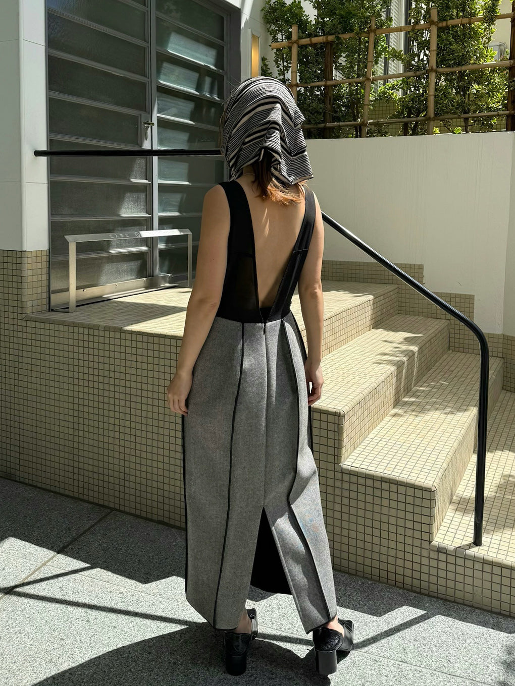 BORDER KNIT SCARF ZUKIN