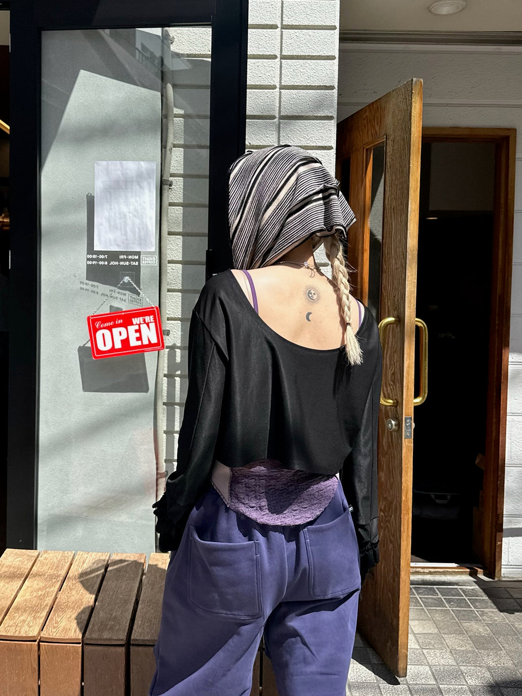 BORDER KNIT SCARF ZUKIN