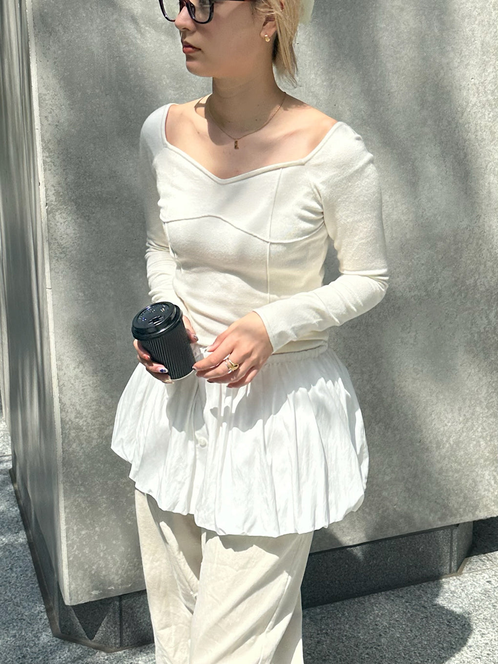 WINE GLASS KNIT TOP