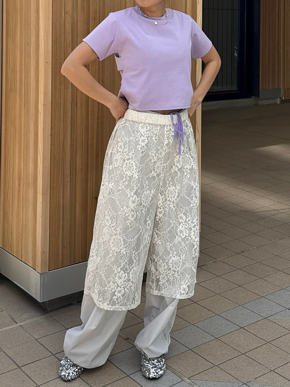 FILMY WIDE STRAIGHT PANTS