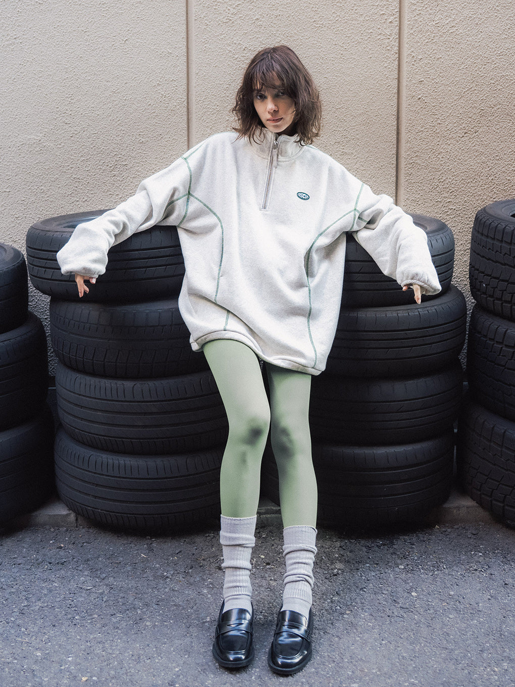 DISCUS FRENCHTERRY HALF ZIP PULLOVER