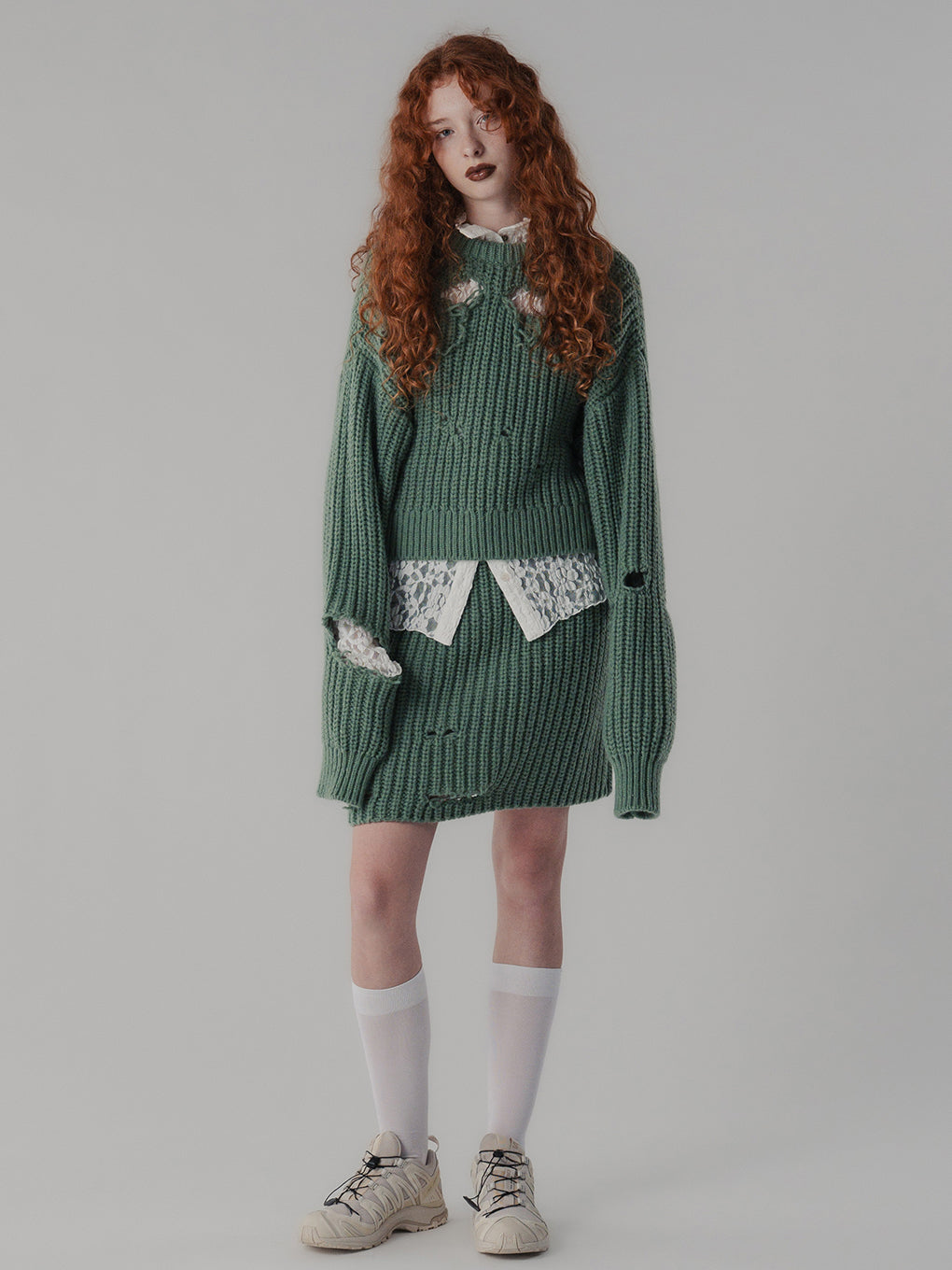 BOROBORO KNIT SKIRT