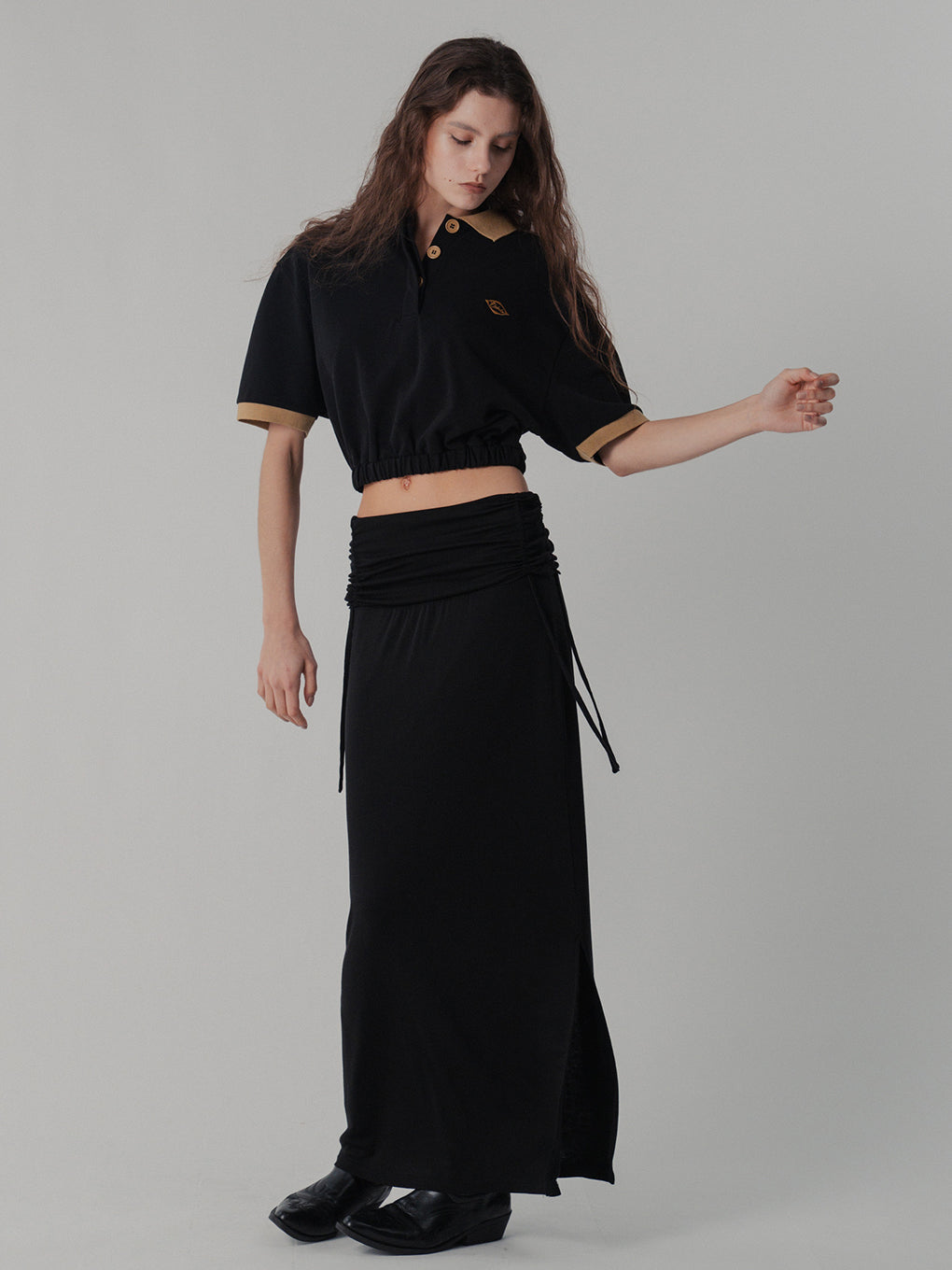 CROPPED POLO TEE