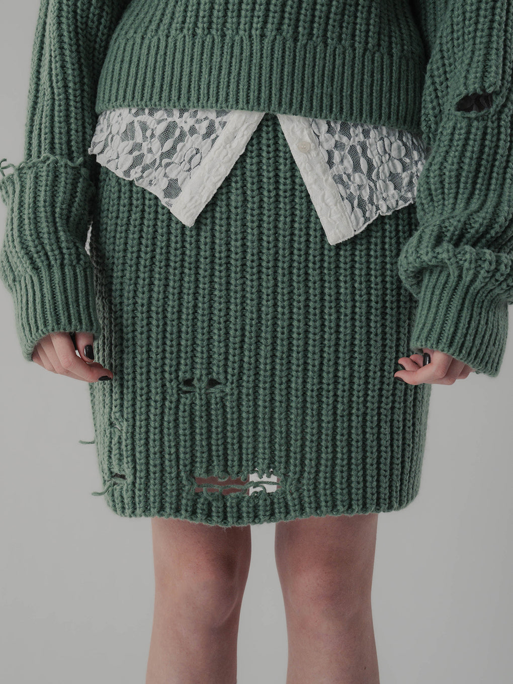 BOROBORO KNIT SKIRT