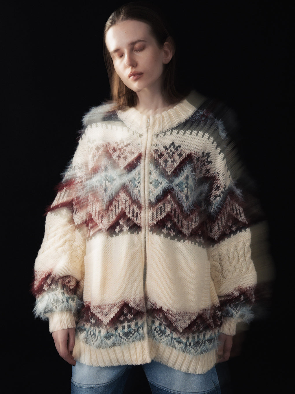 NORDIC ZIP CARDIGAN