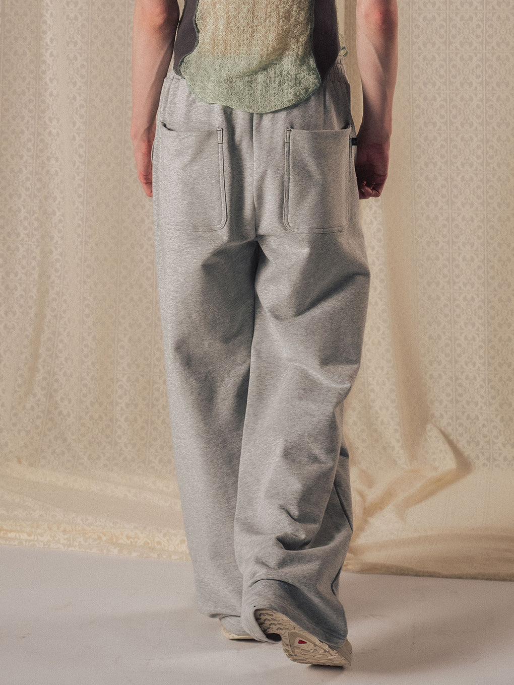 FRENCH TERRY WIDE PANTS