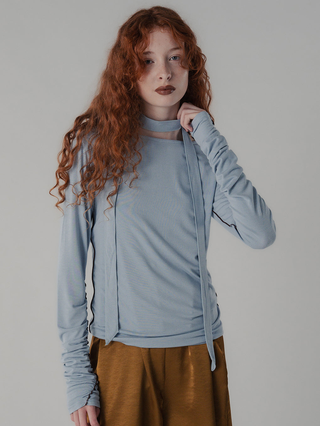 TIE WITH PIPING LS TOP