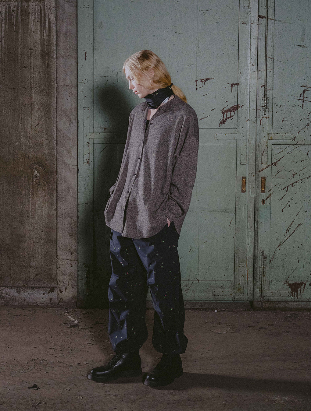 KNIT OVER SHIRT