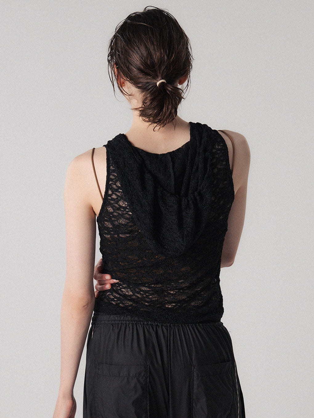 LACE HOODIE NS TOP