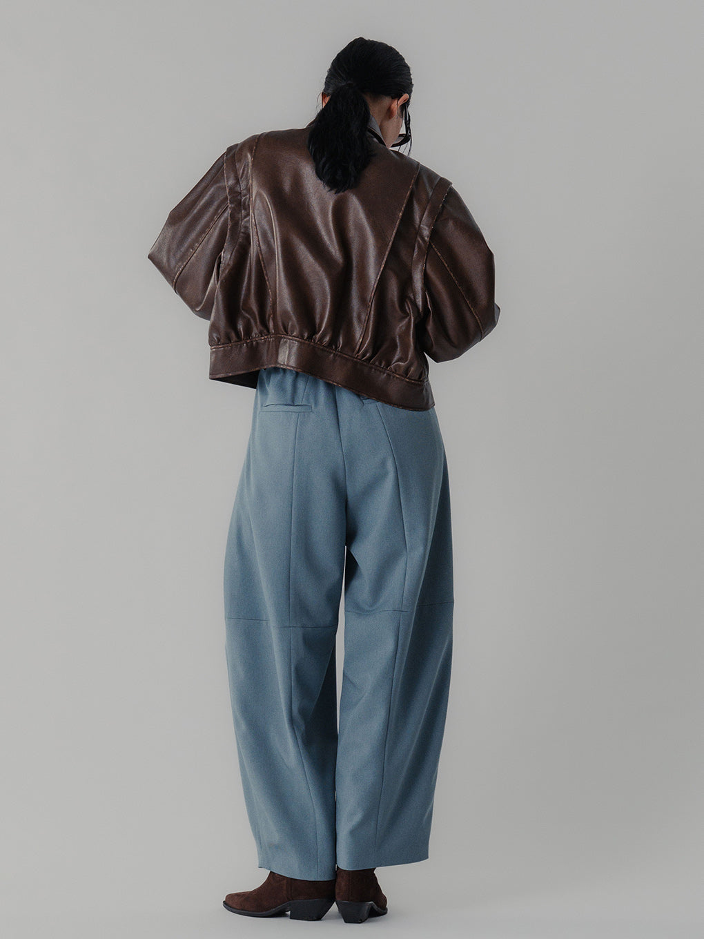 DEEP TUCK BARREL PANTS