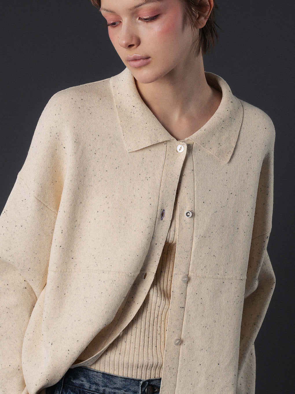 NEP KNIT OVER SHIRT
