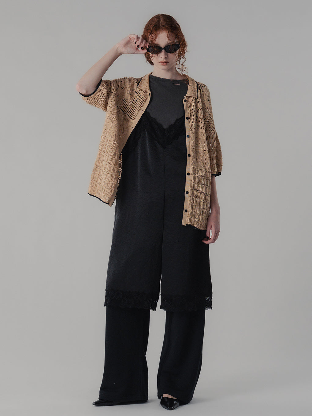 MIX PATTERN KNIT SHIRT