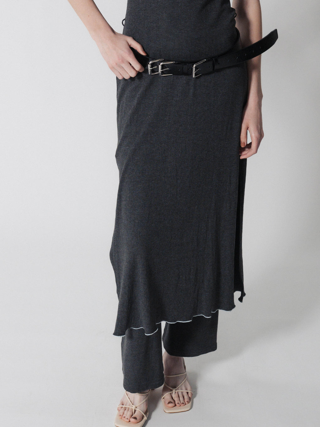 MELLOW RIB SKIRT PANTS