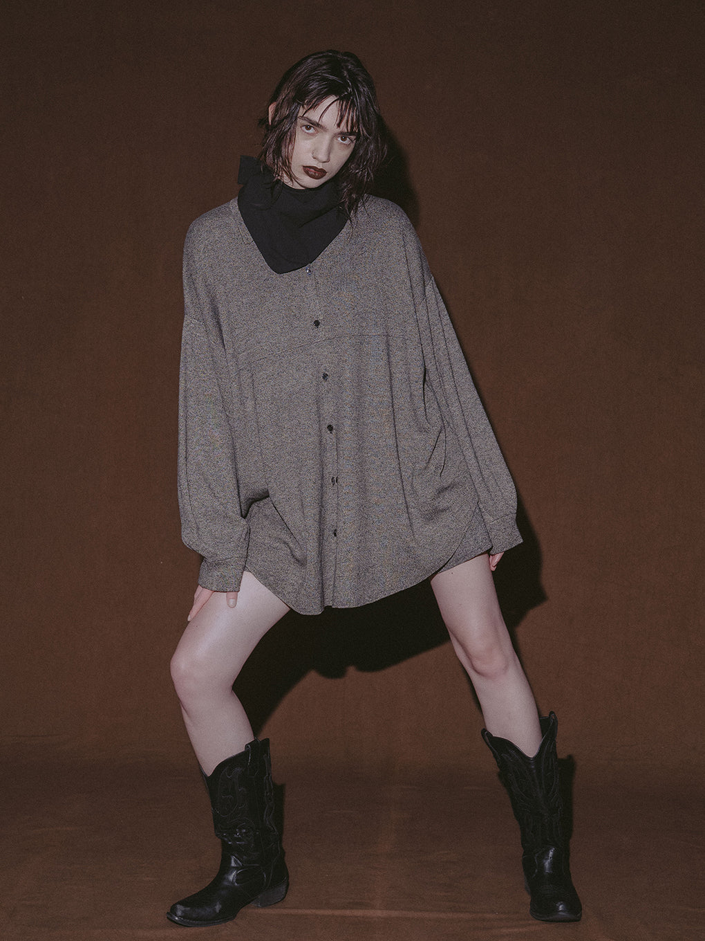 KNIT OVER SHIRT