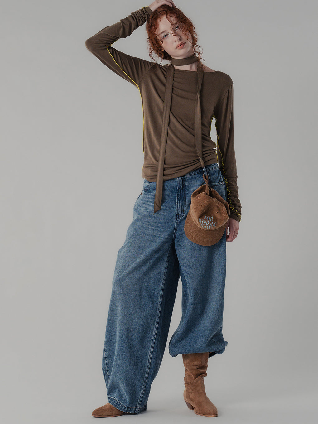 TIE WITH PIPING LS TOP