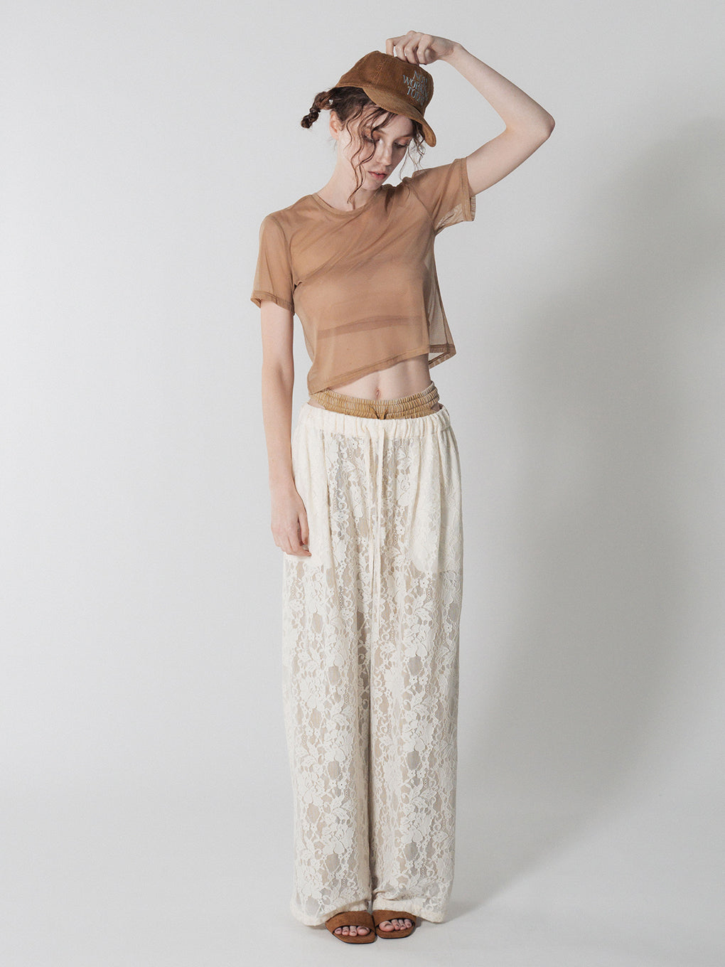 LACE WIDE PANTS