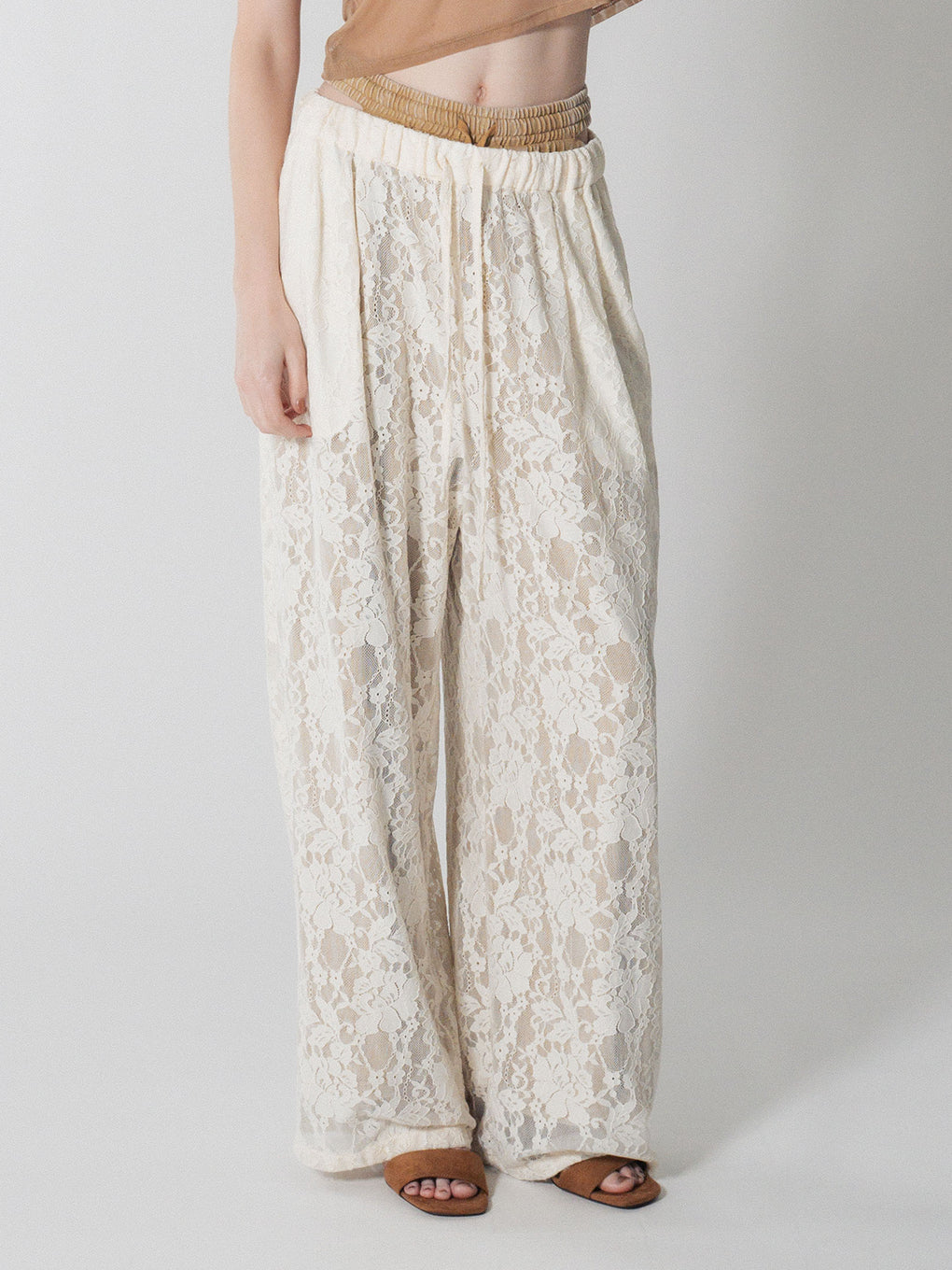 LACE WIDE PANTS