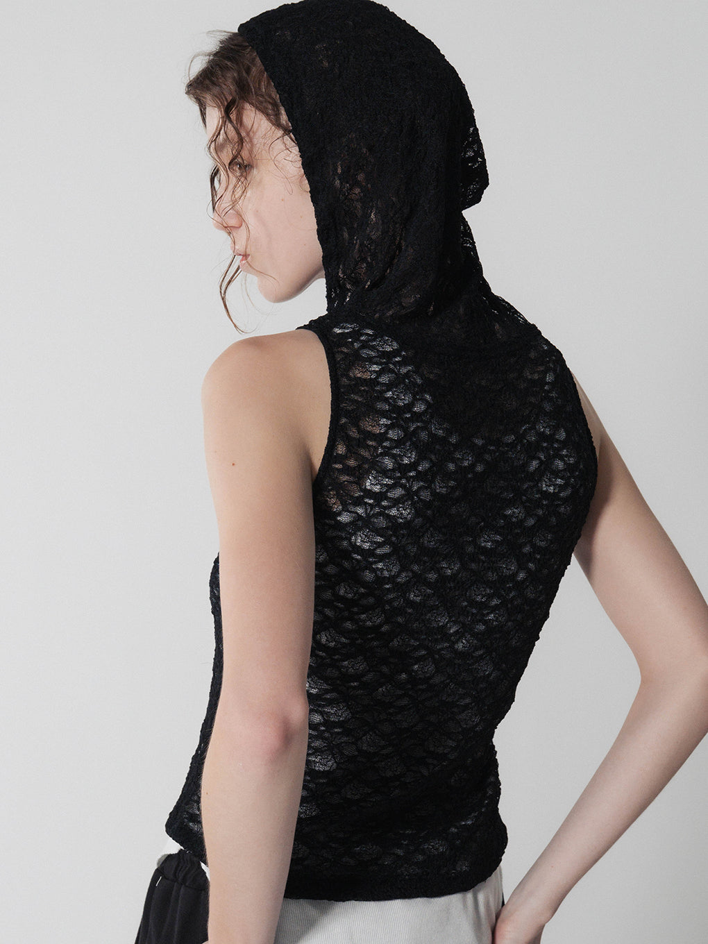 LACE HOODIE NS TOP