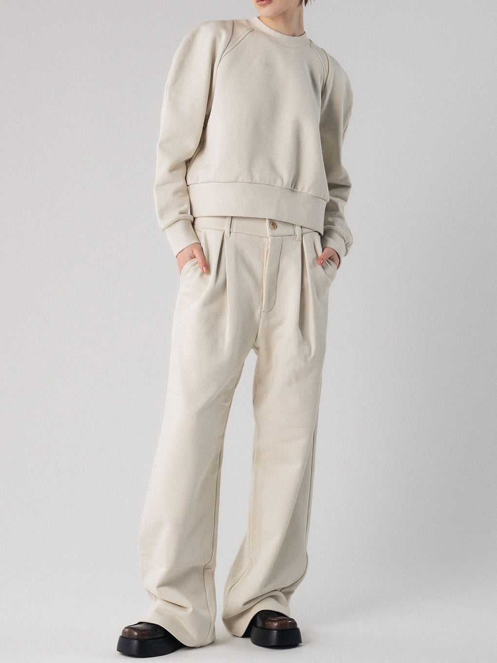 FRENCH TERRY FLARE PANTS