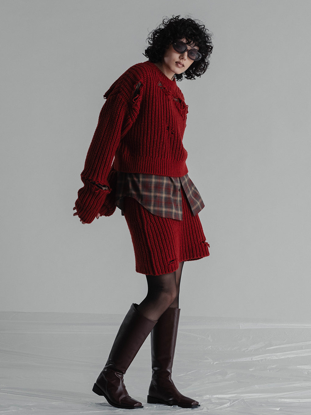BOROBORO KNIT SKIRT