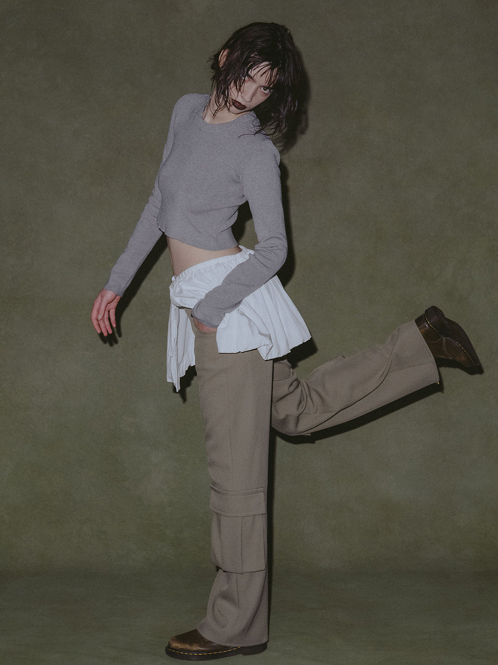 LOW WAIST CARGO PANTS