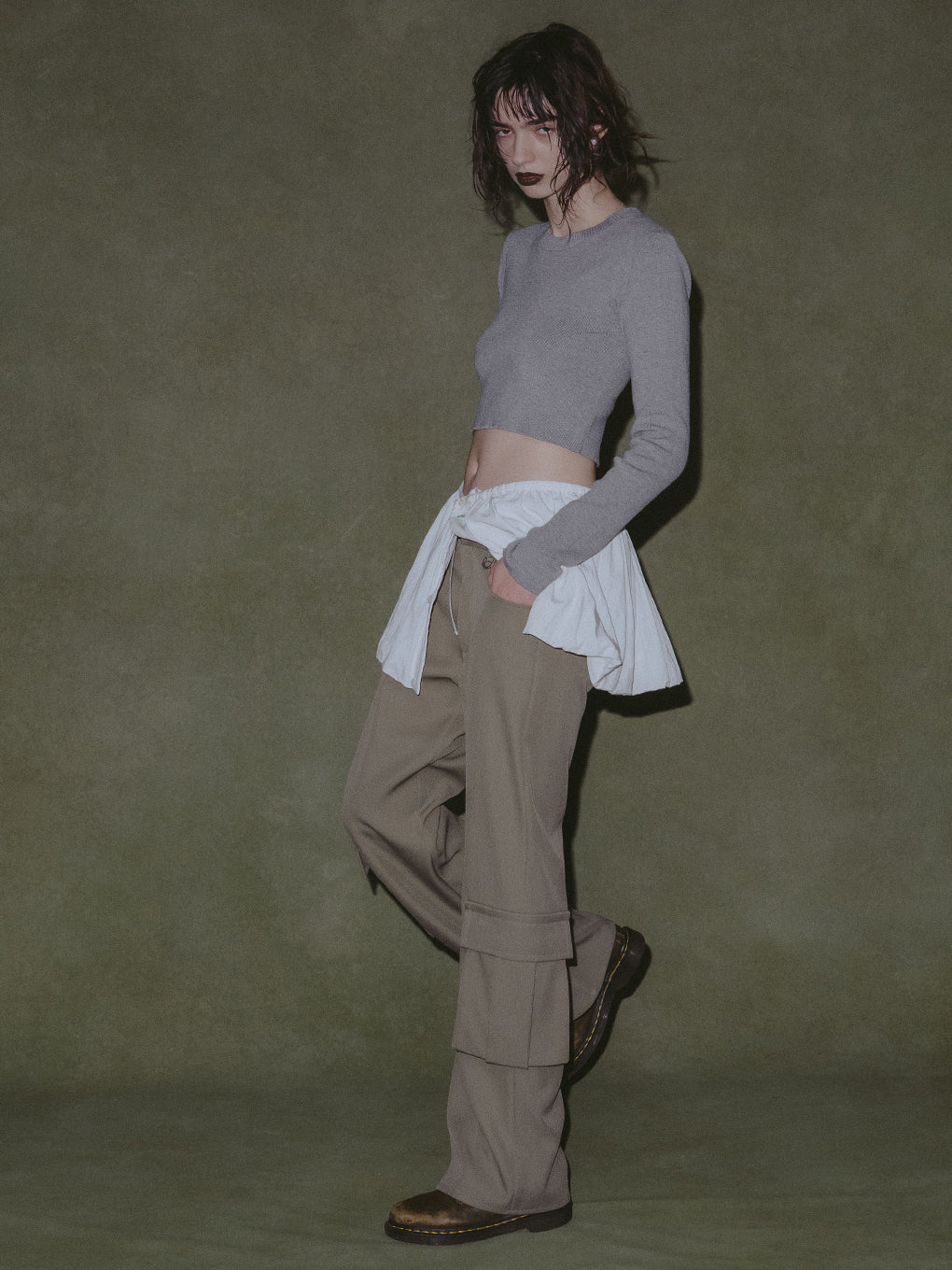 LOW WAIST CARGO PANTS