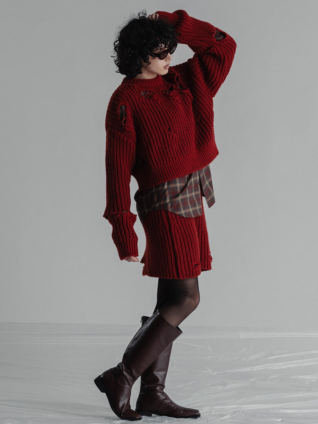 BOROBORO KNIT SKIRT