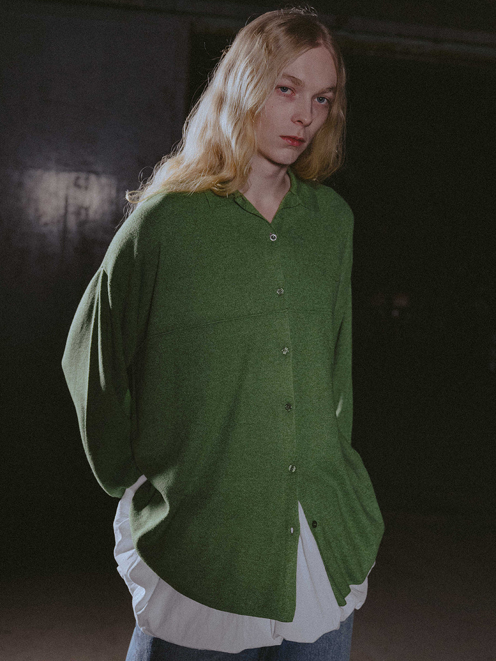 KNIT OVER SHIRT